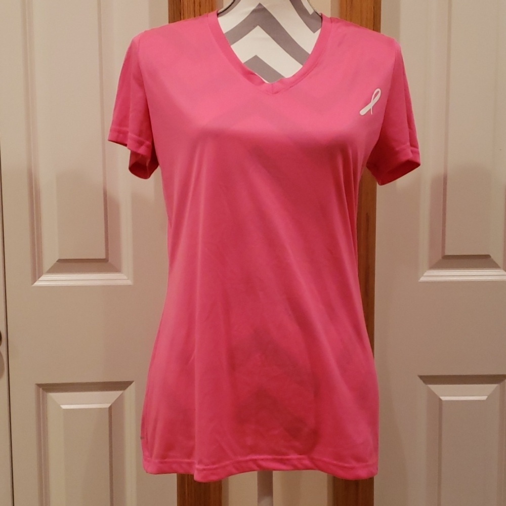 Reebok cancer awareness dri fit top